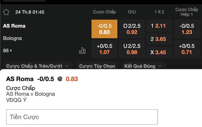 Hướng dẫn chi tiết đặt kèo Serie A cho người mới lẫn dân chơi lâu năm